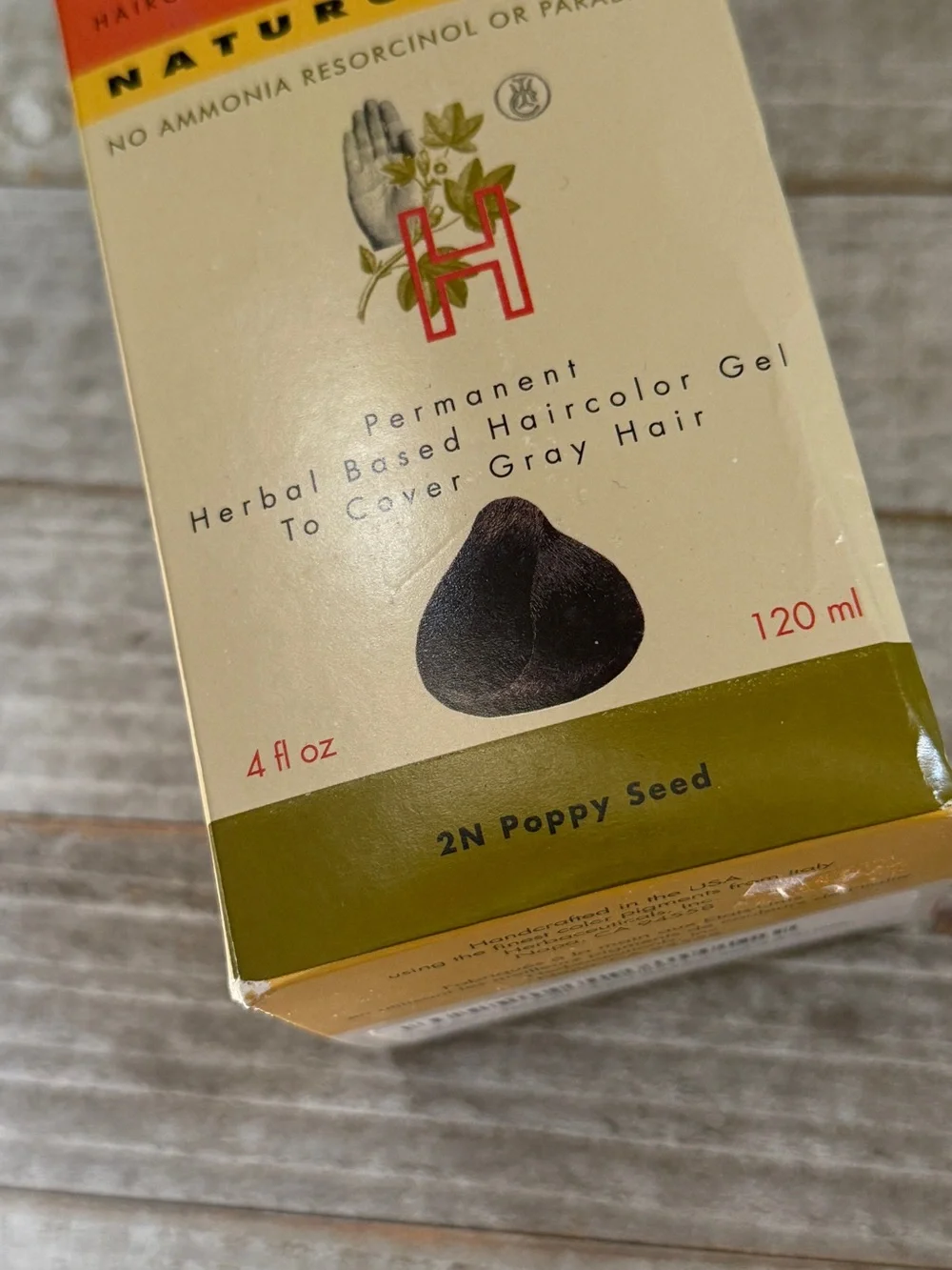 Naturcolor 2N Poppy Seed Herbal Permanent Haircolor Gel - Poppy Seed